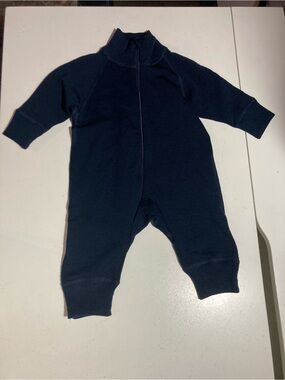NWT Woolterry Overall -Merino Wool Onsie  Zipper To Crotch Size 0-2 Mos. (50/56)